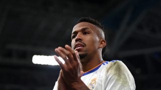 Militao en un partido con el Real Madrid. (GETTY)