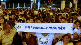 Madridistas en la Cibeles