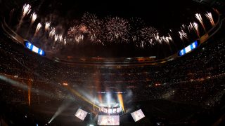Así celebró el Santiago Bernabéu la Champions League en 2018. (AFP)