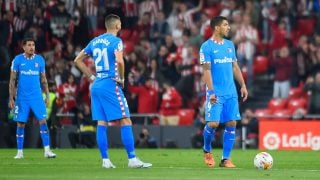 El Atlético en San Mamés. (AFP)
