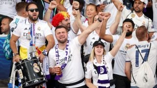 Aficionados del Real Madrid en la Supercopa de Europa. (Getty)