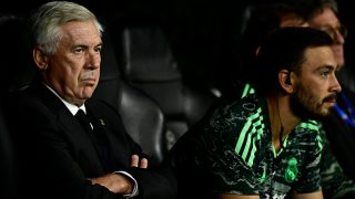 Ancelotti, durante un partido con el Real Madrid. (AFP)