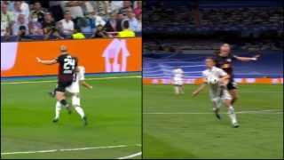 Modric reclamó penalti de Schlager.