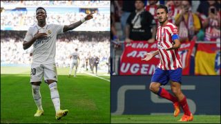Vinicius y Koke, jugadores del Real Madrid y del Atlético. (Getty)