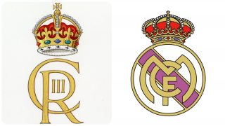 Los escudos de Carlos III y el Real Madrid