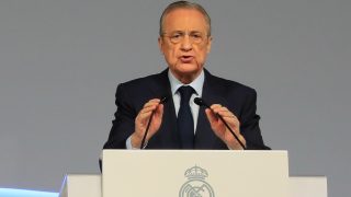 Florentino Pérez, durante la Asamblea del Real Madrid. (EFE)