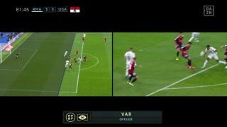 El VAR volvió a dejar dudas en un gol anulado a Benzema.