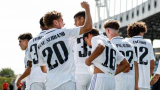El Real Madrid celebra un gol en la UEFA Youth League. (Realmadrid.com)