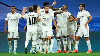 Los jugadores del Real Madrid celebran un gol. (Getty)