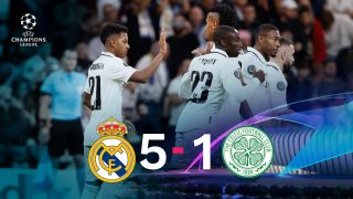 El Real Madrid goleó 5-1 al Celtic en la Champions.