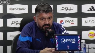 Gattuso, durante la rueda de prensa previa al Real Madrid-Valencia en la Supercopa. (Captura de pantalla)