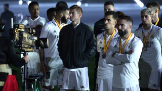 Los jugadores del Real Madrid tras perder la final de la Supercopa de España. (Getty)