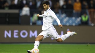 Marco Asensio durante un partido con el Real Madrid. (Getty)