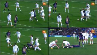 El penalti del Real Madrid al Barça. (Teledeporte)