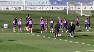Tchouaméni y Hazard se entrenan con el Real Madrid