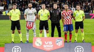 Benzema y Koke antes del derbi. (Realmadrid.com)