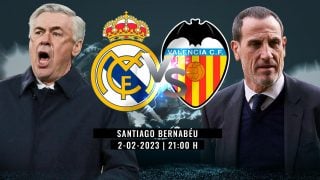 Real Madrid y Valencia se enfrentan en Liga.