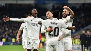 Los jugadores del Real Madrid celebran un gol (Getty)