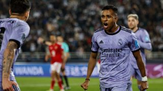 Rodrygo celebra su gol en el Real Madrid – Al-Ahly. (AFP)