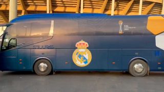 Así fue la llegada del Real Madrid antes de la final del Mundial de Clubes.