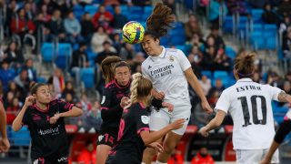 Rocío, en el partido ante el Sporting de Huelva. (EFE)