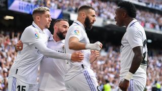 El Real Madrid celebra un gol en el Bernabéu (Getty)