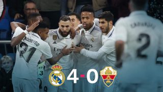 El Real Madrid goleó al Elche y ganó por 4-0.