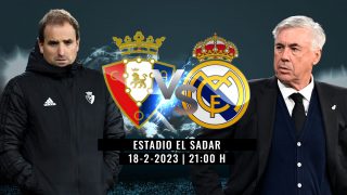 Osasuna y Real Madrid se miden en la jornada 22 de Liga.