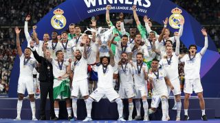 El Real Madrid celebra la Champions 2022 en París. (Getty)