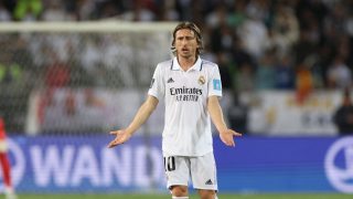 Luka Modric, con el Real Madrid. (AFP)
