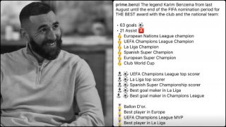 Karim Benzema presume de los éxitos logrados en 2022.