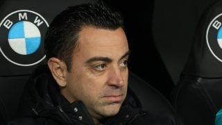 Xavi, durante un Clásico. (EFE)