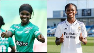 Linda Caicedo, con el Deportivo Cali y el Real Madrid.