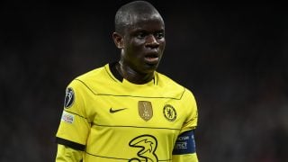 Kanté durante un partido contra el Real Madrid (Getty)