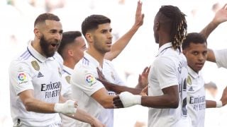 Los jugadores del Real Madrid celebran un gol. (Getty)