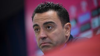 Xavi Hernández en rueda de prensa. (AFP)