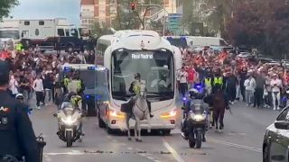 El madridismo no dejó solo a su equipo antes de medirse al Chelsea.