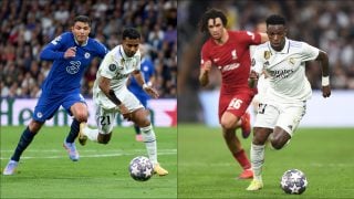 Rodrygo y Vinicius frente a Chelsea y Liverpool. (Getty)