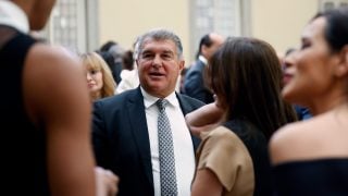 Laporta, en El Pardo. (EFE)