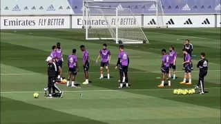 El entrenamiento del Real Madrid antes del Girona.