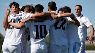 Los jugadores del Castilla celebran un gol ante el Celta B (Realmadrid.com)
