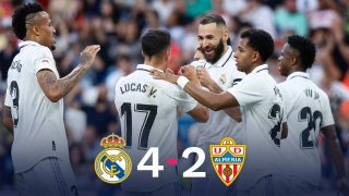 El Real Madrid ganó 4-2 al Almería.