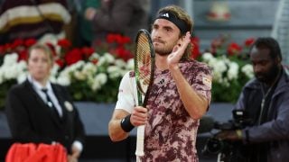 Tsitsipas tras ganar a Baez en el Mutua Madrid Open (Getty)