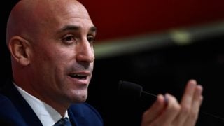 Rubiales durante una rueda de prensa (AFP)