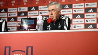 Ancelotti, en rueda de prensa. (AFP)