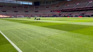 OKDIARIO inspecciona el césped antes de la final: a Madrid y Osasuna le espera una alfombra.