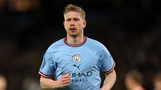 Kevin de Bruyne, en un partido del Manchester City. (Getty)