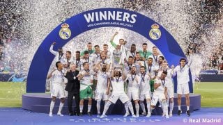 La celebración de los jugadores del Real Madrid.