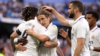 Los jugadores del Real Madrid celebran un gol ante el Rayo (Getty)