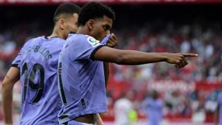 Rodrygo celebra un gol. (AFP)
